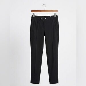 VINCE Stitch Front Seam Ponte Pants Leggings Black Size 8 Zip Pockets Career
